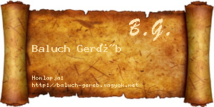 Baluch Geréb névjegykártya